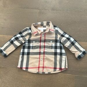 Burberry Children Check button-down baby boy